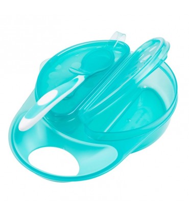 ظرف غذاخوری درب دار دوقسمتی همراه با قاشق دکتر براون Dr Brown's Travel Fresh Bowl