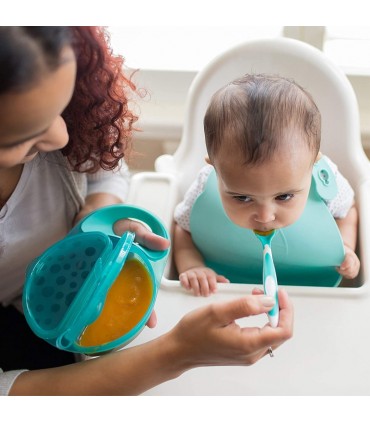 ظرف غذاخوری درب دار دوقسمتی همراه با قاشق دکتر براون Dr Brown's Travel Fresh Bowl