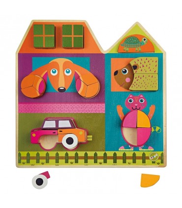 پازل چوبی 20 تکه اوپس Oops Build a House