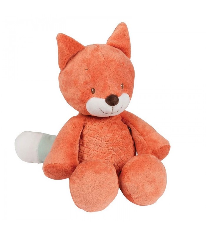 عروسک پولیشی و نخ‌کش موزیکال-عروسک روباه ناتو Nattou Cuddly Oscar Fox-فروشگاه کودکو