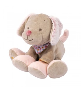 عروسک سگ صورتی ناتو Nattou Cuddly Dog