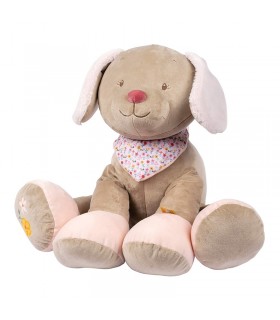 عروسک سگ صورتی بزرگ ناتو Nattou Cuddly 75cm Dog