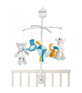 آویز تخت موزیکال گرگ ناتو Nattou mobile