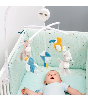 آویز تخت موزیکال گرگ ناتو Nattou mobile