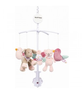 آویز تخت موزیکال کوآلا و سگ ناتو Nattou mobile