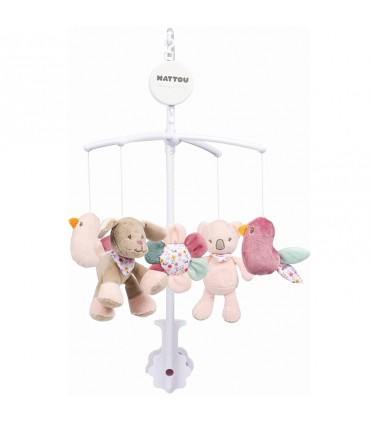 آویز تخت موزیکال کوآلا و سگ ناتو Nattou mobile