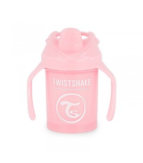 لیوان آبمیوه خوری دسته دار 230 میل صورتی تویست شیک Twistshake