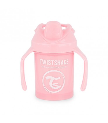لیوان آبمیوه خوری دسته دار 230 میل صورتی تویست شیک Twistshake
