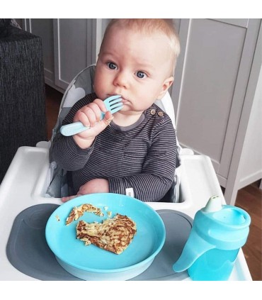 لیوان آبمیوه خوری دسته دار 230 میل آبی تویست شیک Twistshake