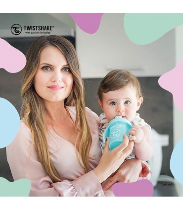 لیوان آبمیوه خوری دسته دار 230 میل آبی تویست شیک Twistshake