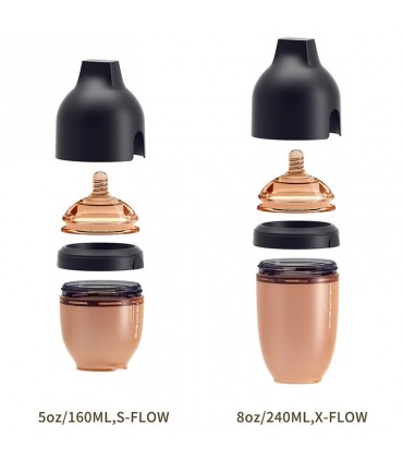 شیشه شیر 240 میل مشکی هی اور شی HeorShe