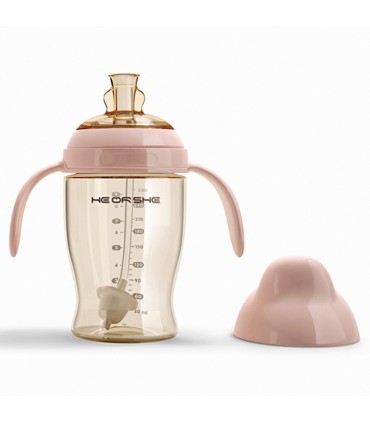 لیوان آبمیوه خوری 280 میل صورتی هی اور شی HeorShe