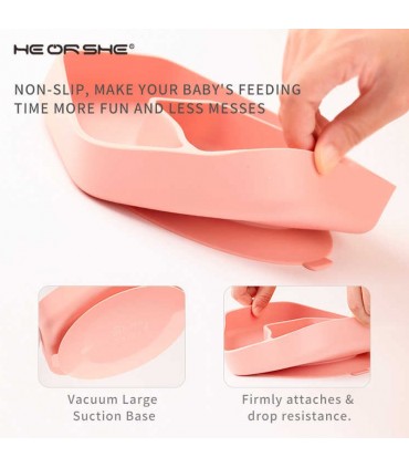 ست غذا خوری تمام سیلیکونی هی اور شی HeorShe Feeding Set