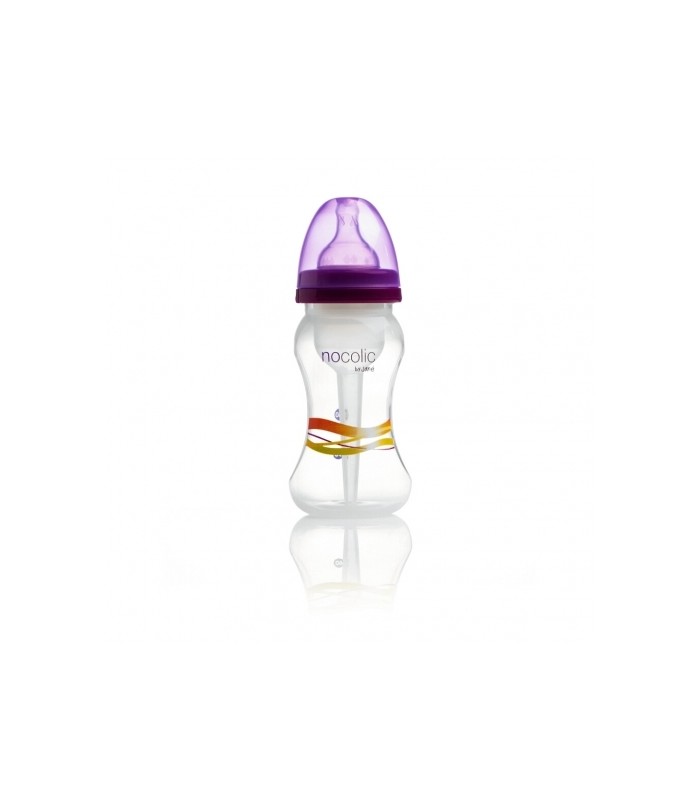 شیشه شیر نوزاد-طلق 260 ميلي ﻿﻿﻿﻿ضدسکسکه﻿ Jané﻿ No Colic-فروشگاه کودکو