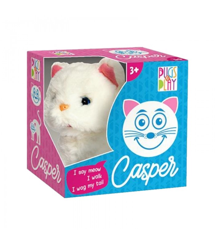 عروسک گربه سفید رباتیک Pugs at Play Casper