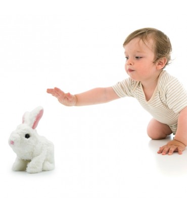 عروسک خرگوش سفید رباتیک Pugs at Play Fluffy