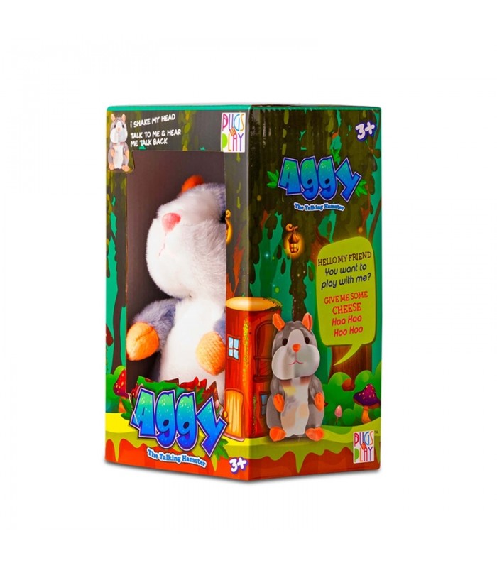 عروسک همستر سفید خاکستری رباتیک Pugs at Play Aggy