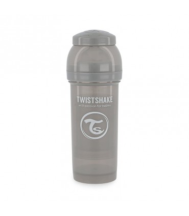 شیشه شیر آنتی کولیک 260 میل طوسی تویست شیک Twistshake