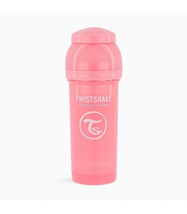 شیشه شیر آنتی کولیک 260 میل صورتی تویست شیک Twistshake