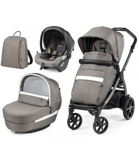 ست 4 تکه کالسکه پگ پرگو مدل Peg-Perego Book City Grey