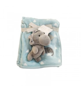 پتو مخملی نوزاد با عروسک