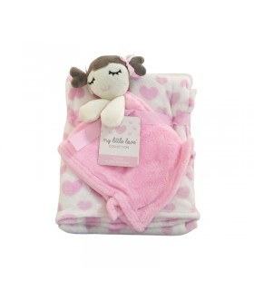 پتو نوزاد عروسکی با دستمال آروغ گیر