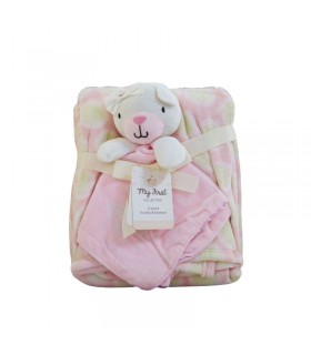 پتو نوزاد عروسکی با دستمال آروغ گیر