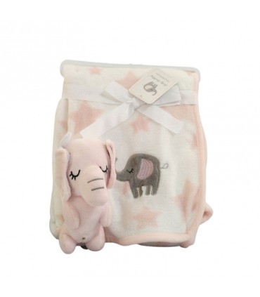 پتو مخملی نوزاد با عروسک