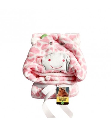 پتو نوزادی دورپیچ کارترز طرح گاو صورتی