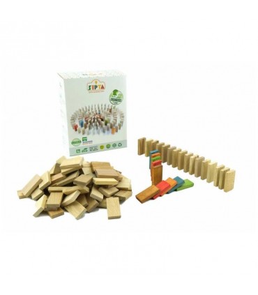 بازی چوبی دومینو 100 قطعه رنگی سپتا