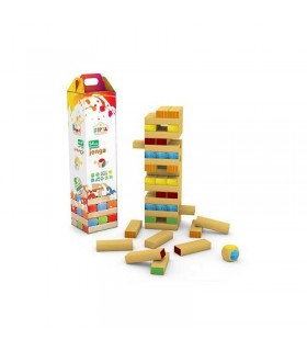 بازی جنگا چوبی 54 قطعه رنگی سپتا