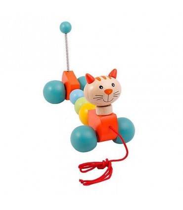 اسباب بازی چوبی بند دار گربه پیکاردو