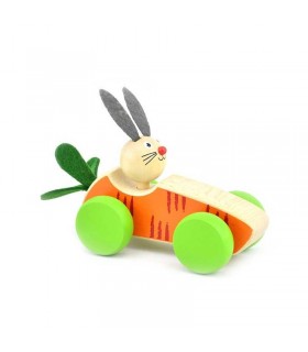 اسباب بازی چوبی ماشین مسابقه حیوانات پیکاردو طرح خرگوش