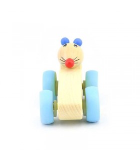 اسباب بازی چوبی ماشین مسابقه حیوانات پیکاردو طرح موش