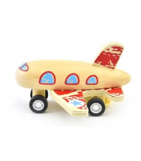 اسباب بازی چوبی هواپیمای مسافربری عقب کش پیکاردو