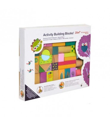 اسباب‌ بازی ساختنی بلوک چوبی 50 تیکه اوپس