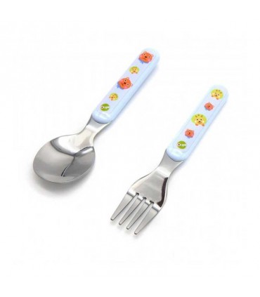 قاشق و چنگال سر فلزی طرح خرس و جوجه تیغی اوپس