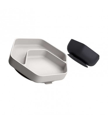 ست غذا خوری تمام سیلیکونی طوسی هی اور شی