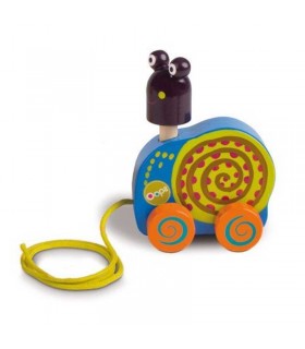 حلزون نخ کش چرخ دار چوبی اوپس