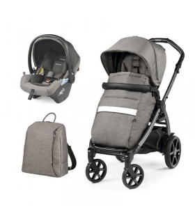 ست 3 تکه کالسکه پگ پرگو مدل Peg-Perego Book City Grey