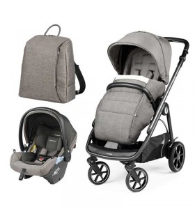 ست 3 تکه کالسکه پگ پرگو مدل Peg-Perego Veloce City Grey