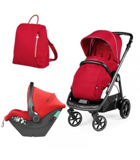 ست 3 تکه کالسکه پگ پرگو مدل Peg-Perego Veloce Red Shine