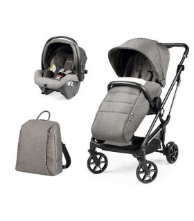 ست 3 تکه کالسکه پگ پرگو مدل Vivace City Grey