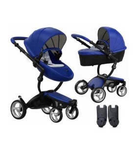 کالسکه میما زاری آبی با شاسی مشکی