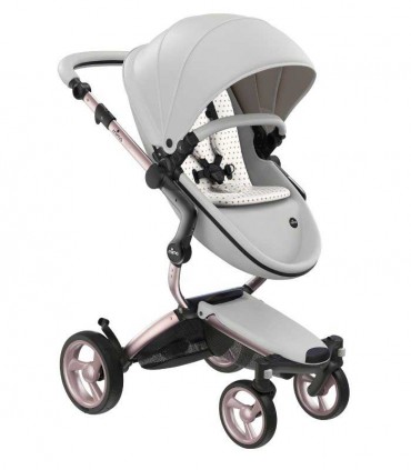 ست کالسکه میما زاری سفید با شاسی رزگلد