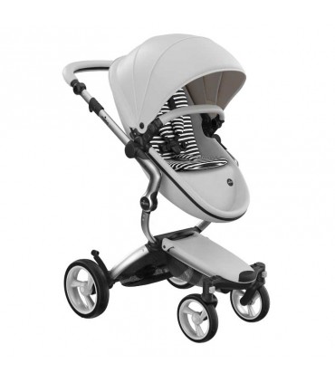 ست کالسکه بیسیک میما زاری سفید با شاسی آلومینیوم