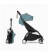 کالسکه یویو2 بیبی زن فریم مشکی با کیت پارچه سبز