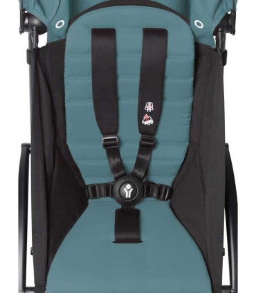 کالسکه یویو2 بیبی زن فریم مشکی با کیت پارچه سبز