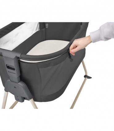 تخت نوزادی کنار مادر مکسی کوزی مدل توری رنگ خاکستری
