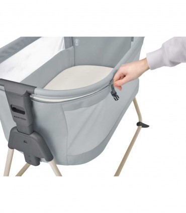 تخت نوزادی کنار مادر مکسی کوزی مدل توری رنگ طوسی